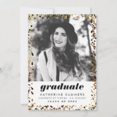 Modern Gold 2024 Foto Graduatie Uitnodigingen (Voorkant)