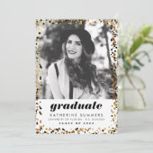 Modern Gold 2024 Foto Graduatie Uitnodigingen (Staand voorkant)