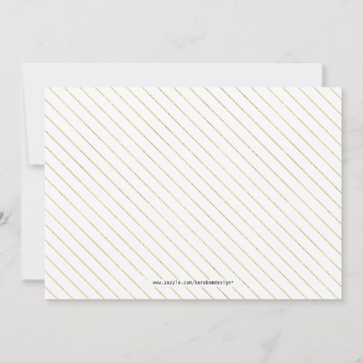 Modern Gold 40e verjaardag Fotouitnodiging Kaart (Achterkant)