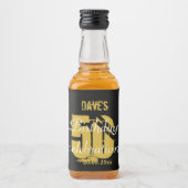 Modern Gold 50e verjaardag Mini Liquor Favor Likeurfles Etiket (Voorkant)