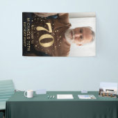 Modern Gold 70th Photo Birthday Welcome Party Spandoek (Beurs)