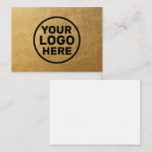 Modern Gold Add Logo Notitiekaartje (Voorkant / Achterkant)