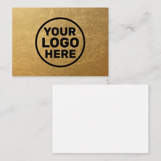 Modern Gold Add Logo Notitiekaartje (Voorkant / Achterkant)