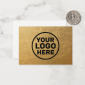 Modern Gold Add Logo Notitiekaartje (Voorkant / Achterkant in situ)