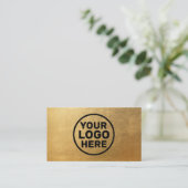 Modern Gold Add Logo Visitekaartje (Staand voorkant)