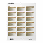 Modern Gold adreslabel Etiket (Full Sheet)