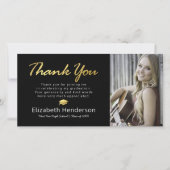 Modern Gold Afstuderen Foto: bedankt (Voorkant)