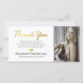 Modern Gold Afstuderen Foto: bedankt (Voorkant)