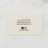 Modern Gold Agate Black Marble Luxury Salon Spa Visitekaartje (Achterkant)