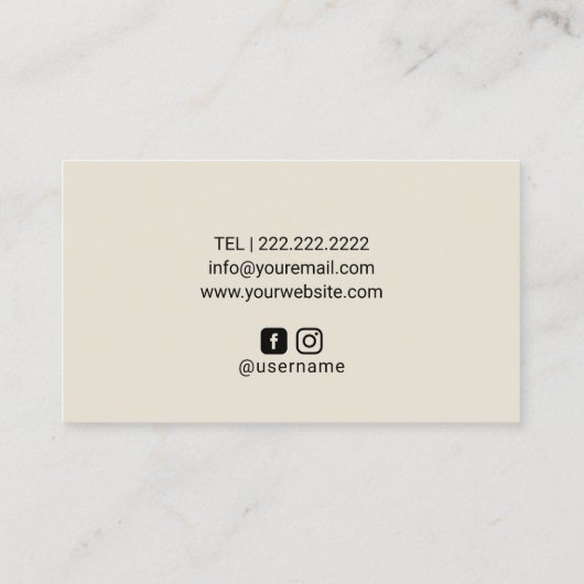 Modern Gold Agate Black Marble Luxury Salon Spa Visitekaartje (Achterkant)