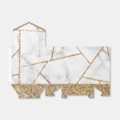 Modern Gold Agate Geode Monogram Bedankdoosjes (Uitgevouwen)