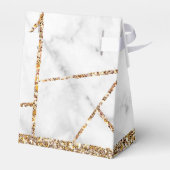 Modern Gold Agate Geode Monogram Bedankdoosjes (Achterkant)