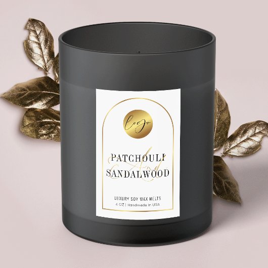 Modern Gold Arch Lux Logo Waterdicht Productlabel Voedselcontainer Etiket