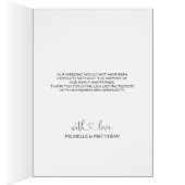 Modern Gold BEDANK JE trouwbriefkaart | FOTO (Binnen (Rechts))