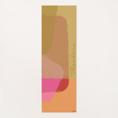 Modern Gold Beige Roze Oranje Abstract Yogamat (Voorkant)