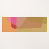 Modern Gold Beige Roze Oranje Abstract Yogamat (Voorkant (horizontaal))