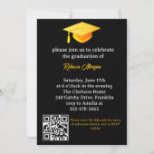 Modern Gold Black 2025 QR code Foto Afstuderen Kaart (Achterkant)