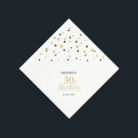 Modern Gold & Black 30th Birthday Party Napkins Servet<br><div class="desc">Deze persoonlijke papieren servet voegt stijlvolle details toe aan uw speciale dag. Dit ontwerp is voorzien van modern goud en zwart hexagon confetti met aangepaste tekst. Ideaal voor een modern gouden thema op de 30ste verjaardag. De gelijke uitnodigingen en partijbenodigdheden zijn beschikbaar in mijn winkel BaraBomDesign.</div>