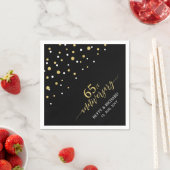 Modern Gold & Black 65e Jubileum feestservetten Servet (Insitu)