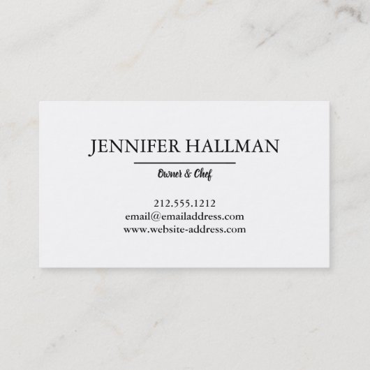 Modern Gold & Black Catering, Restaurant, Chef Visitekaartje (Achterkant)