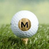 Modern Gold Black Classic Monogram Golfballen (Insitu Shirt)