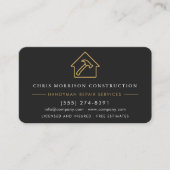 Modern Gold Black Construction Company Visitekaartje (Voorkant)