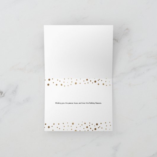 Modern Gold Black Custom Company Prettige feestdag Feestdagen Kaart (Binnen)