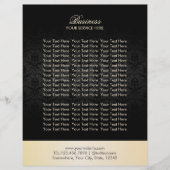 Modern Gold & Black Damask Elegant Brochures (Voorkant)