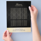 Modern Gold & Black Damask Elegant Brochures (Hand)