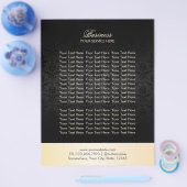 Modern Gold & Black Damask Elegant Brochures (Enkel)
