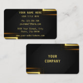 Modern Gold Black design Uw Visitekaartje (Voorkant / Achterkant)