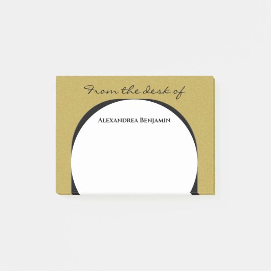 Modern Gold Black Elegant Classy Personaliseren Post-it® Notes (Voorkant)