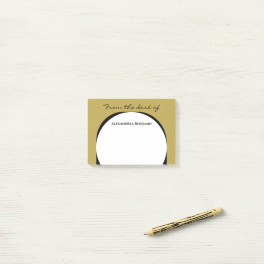 Modern Gold Black Elegant Classy Personaliseren Post-it® Notes (Op bureau)