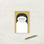 Modern Gold Black Elegant Professional personalise Post-it® Notes (Op bureau)