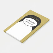 Modern Gold Black Elegant Professional personalise Post-it® Notes (Schuin)