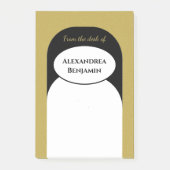 Modern Gold Black Elegant Professional personalise Post-it® Notes (Voorkant)