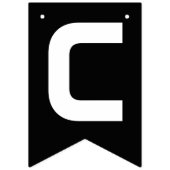 Modern Gold Black Gefeliciteerd Afstudeerfeest Vlaggetjes (Eerste vlag)