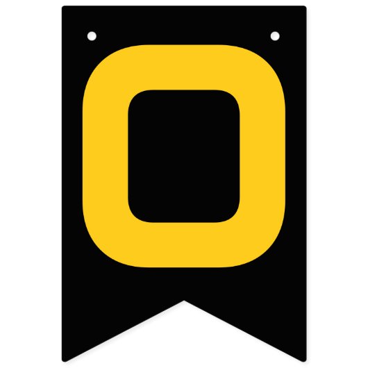 Modern Gold Black Gefeliciteerd Afstudeerfeest Vlaggetjes (Tweede vlag)