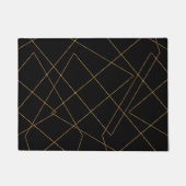 Modern Gold & Black Geometric Strokes Design Deurmat (Voorkant)