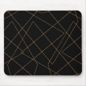 Modern Gold & Black Geometric Strokes Design Muismat (Voorkant)