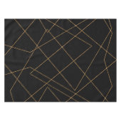 Modern Gold & Black Geometric Strokes Design Tafelkleed (Voorkant (Horizontaal))