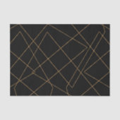 Modern Gold & Black Geometric Strokes Design Tissuepapier (Voorkant)