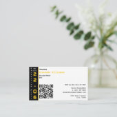 Modern Gold Black Graduation Party Informatiekaartje (Staand voorkant)