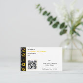 Modern Gold Black Graduation Party Informatiekaartje (Staand voorkant)