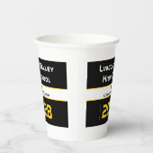 Modern Gold Black Graduation Party Papieren Bekers (Rechts)