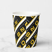 Modern Gold Black Graduation Party Papieren Bekers (Rechts)
