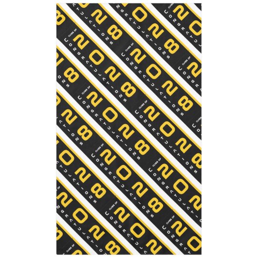 Modern Gold Black Graduation Party Tafelkleed (Voorkant)