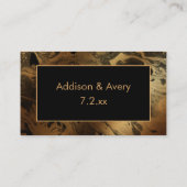 Modern Gold & Black met dank Informatiekaartje (Achterkant)