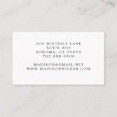 Modern Gold Black Monogrammed Jewelry Designer Visitekaartje (Achterkant)