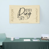 Modern Gold Black Name Hij heeft er een rondje op  Spandoek (Beurs)